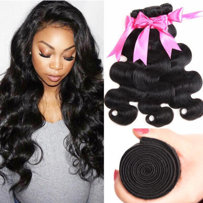 

9A Grade 3Bundles 100gBundle Brazilian Virgin Real Body Wave Hair Weft Extension 100 Human Hair Extensions Weave Weft