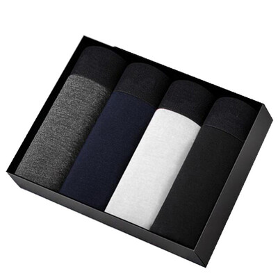 

4Pcslot Brand Boxer Mens Underwear Cotton Man Big Short Colorful Breathable Solid Flexible Shorts Boxer Pure Color Underpants