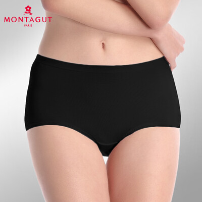 

MONTAGUT BW3665D panties female solid color antibacterial ladies underwear black