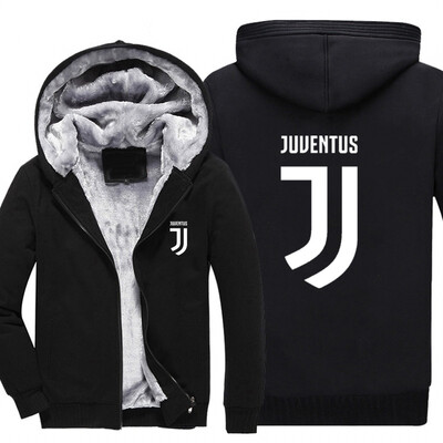 

2018 New USA SIZE Men Winter Autumn Hoodies Juventus JT pattern Fleece Coat Baseball Uniform Sportswear Jacket wool