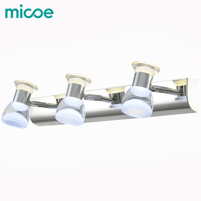 

Micoe Светодиодный простой и современный 8w12w зеркало света металлический корпус лампы акрил водонепроницаемый противотуманная ма