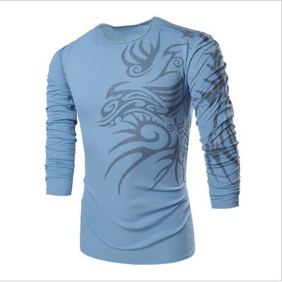 

Foreign trade wholesale fashion style tattoo T-shirt long sleeve t-shirt men fall fashion goods special