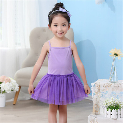 

2018 New Baby Girls Sling Ball Dresses Knit Cotton Mesh Vest Ballet Tutu Dress Summer Girl Party Vestidos 90-150cm