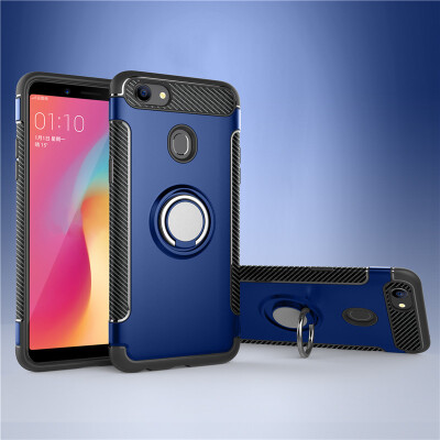 

OPPO A59A73A79A83 Armor Car Magnetic Suction Ring Bracket Silicon TPU Hard PC Phone Case