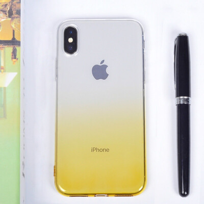 

For iPhone X case Luxury Aurora Discoloration Cover Slim Transparent tpu Phone Cases for iphone 8 7 6