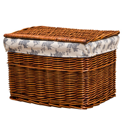 

Golden willow rattan storage box hamper storage basket basket clothes storage box with lid large