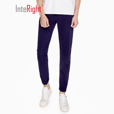 

INTERIGHT casual pants mens high stretch beam casual pants Navy 36XXL