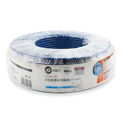 

And macro D& six types of unshielded network cable normal version high-speed network cable engineering home improvement dedicated network cable 100 meters blue HC1104-100