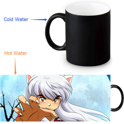 

Inuyasha 350ml12oz Heat Reveal Mug Color Change Coffee Cup Sensitive Morphing Mugs Magic Mug Milk Tea Cups