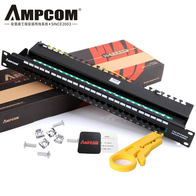 

AMPCOM 25-port voice telephone distribution frame 4-core 2-core telephone line circuit board telecom engineering grade 50U gold-plated