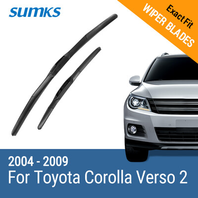

SUMKS Wiper Blades for Toyota Corolla Verso 2 26"&16" Fit Hook Arms 2004 2005 2006 2007 2008 2009