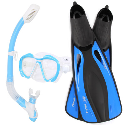 

Whale Professional Water Sports Swim Diving Mask Fins Adult Flexible Comfort Swimming Fins Dry Snorkel Breathing Tube Submersible