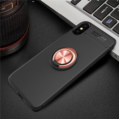 

Iphone X роскошь металлическое кольцо, магнитные брекет - shockproof охлаждения тпу телефон дел