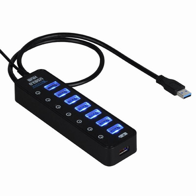 

Huayuan Smart Charger SuperSpeed USB Hub with 7 USB 3.0 Data Ports