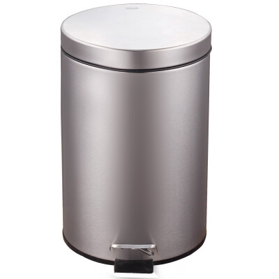 

【Jingdong Supermarket】 Yike (EKO) Classic series Stainless steel pedal trash cans Mute home kitchen bathroom room hotel with cover clamshell trash cans 9624MT sand steel 7L