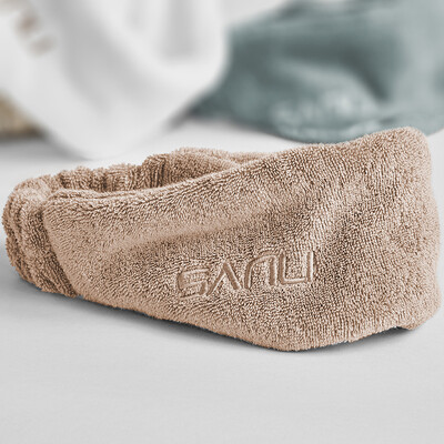 

Sanli long-staple cotton wash hair band sweet Sen female headwear headband makeup beauty remover bag headscarf gray blue
