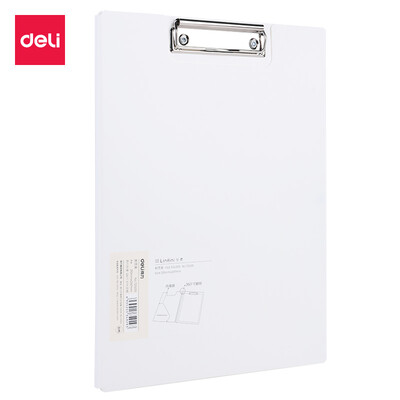 

Deli deli l music series A4 vertical folding board clip practical meeting folder white 72500
