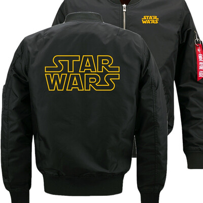 

Star Wars Unisex Cold Proof Bomber Flight Flying Jacket Winter thicken Warm Zipper Men Jackets Anime Mens Casual Coat