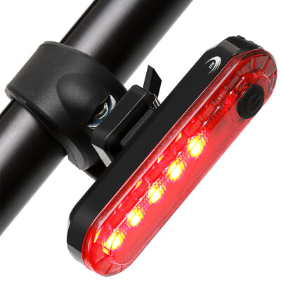 

USB Rechargeable Bike Tail Light Bicycle Rear Back Light 4 mode Powerful Waterproof for Night Cycling safety LED Lamp