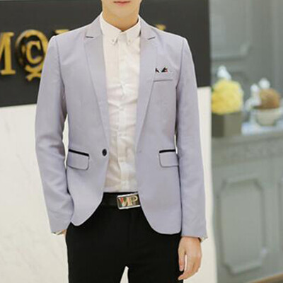 

Mens Fashion Blazer Casual Suit Slim Fit Jacket Wedding Dress