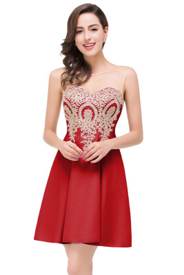 

Appliqued Short Homecoming Party Dress Pageant Evening Gown Prom Cocktail Bridesmaid Dresses