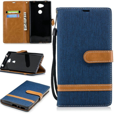 

BEFOSPEY Mixed Colors Denim PU LeatherSoft TPU Card Slot Stand Wallet Case For Sony Xperia L255"2018