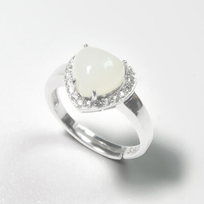 

Natural hetian jade pendant 925silver necklace&natural hetian ring fashion jewels