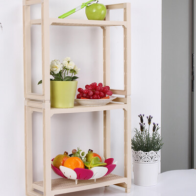 

Bethes bathroom shelf bathroom plastic corner frame floor rack storage storage shelf 3 layers removable