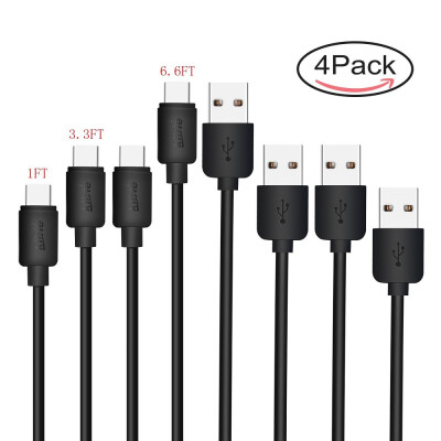 

Кабель USB типа C, Kiirie 4 pack (1FT, 2 × 3.3FT, 6.6FT) Тип A для ввода данных для кабеля C для LG, Nexus, Google, Huawei, Macbook