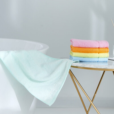 

Jie Li Ya Grace towel wood pulp fiber towel plain wash towel 40G strip 48 27cm soft absorbent children adult solid color baby towel value five pack