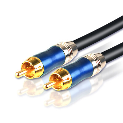 

eKL 35mm a two audio cable 5 meters male to male 35 audio to 2RCA double lotus head mobile computer TV audio amplifier transfer wiring