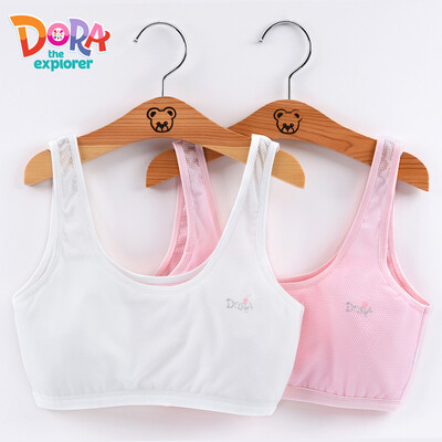

DORA Dora student underwear 2 piece bra development girl sports small vest mesh tube top DRBR118-2 pieces 75A
