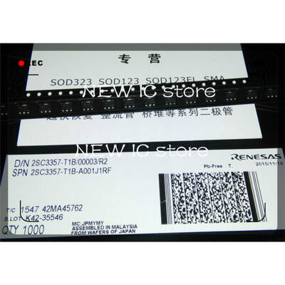

100pcs 2SC3357 Marking RF SOT-89 65GHZ 2SC3357-T1 C3357 NPN Silicon RF Transistor