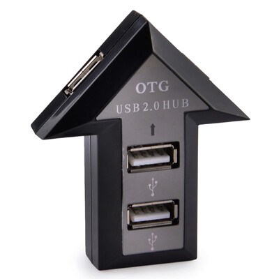 

Buself Arrow Shape 4-Port USB 20 OTG Hub for Smartphone & ComputerBlack