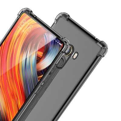 

Soft Rubber TPU Anti-Scratch Shockproof Transparent Bumper Case for Xiaomi Mi MIX 2