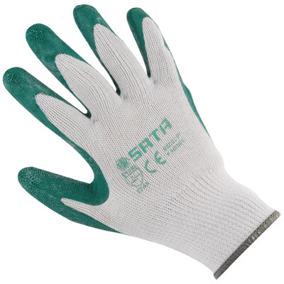 

SATA FS0301 labor insurance gloves latex coated palm dipped non-slip wear rubber industrial gloves work labor protective gloves cotton yarn knitting 9 inches