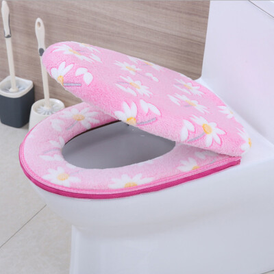 

Melody toilet seat small flower two-piece seat cushion zipper toilet seat toilet seat cover pink