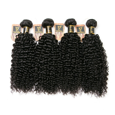 

YAVIDA Hair Brazilan Curly Virgin Hair 4 Bundles Afro Kinky Curly Virgin Hair Extension Brazilian Hair weave bundles Human Hair