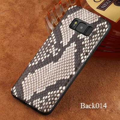 

Genuine Leather Phone Case For Samsung Galaxy S7 S8 Case Natural Python Skin For Note 8 Back Cover