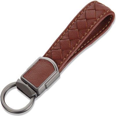 

Authentic zobo car key chain sheepskin key line 360 ​​° rotating portable key ring car ornaments business gifts birthday gift ZB-910A brown