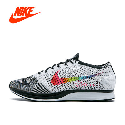 

Новое поступление Аутентичные Nike Flyknit Racer быть правдой Для мужчин дышащие Кроссовки спортивные Спортивная обувь зимние Для