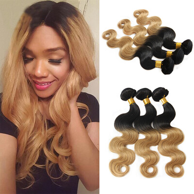 

Nami Hair Ombre Brazilian Body Wave 3 Bundles Deal T1B27 Mixed Length 12"-26" Human Hair Extensions Free Shipping