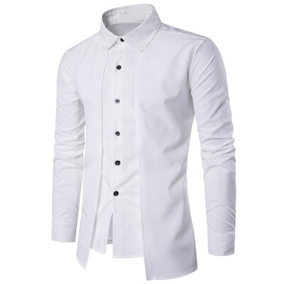 

4 Color New Shirt Shirt Cardigan Slim Fit Shirt Long Sleeved Casual Pure Color Shirts