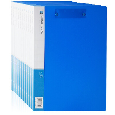 

GuangBo 12 pcs loaded double double A4 folder folder file folder blue A2082