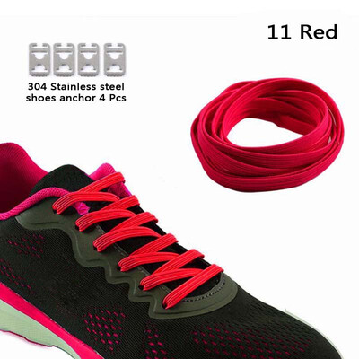 

JUP 8 Pairs Lazy Not Tie Shoelaces Metal Fashion Simple Without Laces Fluorescent Green without Closure on Flat Soles Lacing