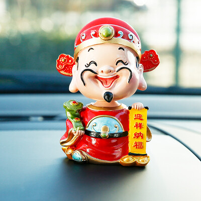 

Biaz Auto Decoration Pendant Cartoon Creative Shaking Head Small Fortune Decoration BCS01 Auto Accessories Interior Decoration New Year Yingcai God Doll Yingxia