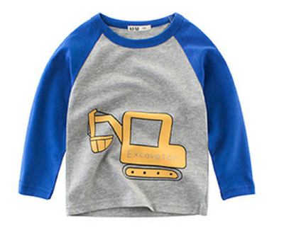 

2018 boys spring & autumn long-sleeves T-shirt children T-shirt cartoon printed bottom