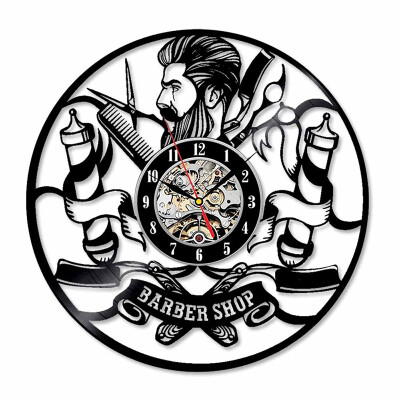 

New Design Barber Shop Vinyl Record Wall Clock Wall Clock Wall Decorations