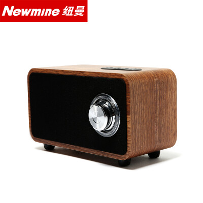 

Newman MX06 knob switch fashion retro wooden wireless Bluetooth speaker stereo subwoofer desktop sound cherry wood color