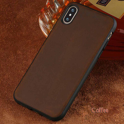 

LANGSIDI Genuine Leather Phone Case For iPhone X Case Vintage Crazy horse skin All-inculsive Cover